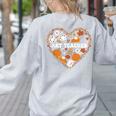 Art Teacher Heart Autumn Thanksgiving Kids Women's Sweatshirt Back Print Ash
