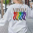 Art Teacher For Women Art Teacher Clothes Women's Sweatshirt Back Print Ash
