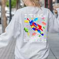 Autism Awareness Teacher I Teach Awesome Superheroes Women's Sweatshirt Back Print Ash
