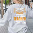 Auto Mechanic Teacher Car Repair Auto Mechanic Women's Sweatshirt Back Print Ash
