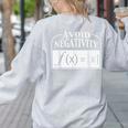 Avoid Negativity Math Teacher Women's Sweatshirt Back Print Ash