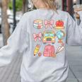 Back To School Coquette Teacher Women Girl Kindergarten PreK Women's Sweatshirt Back Print Ash Back To School Coquette Teacher Women Girl Kindergarten PreK Women's Sweatshirt Back Print Ash