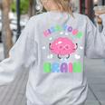 Back To School Kiss Your Brain Cute Teacher Appreciation Women's Sweatshirt Back Print Ash Back To School Kiss Your Brain Cute Teacher Appreciation Women's Sweatshirt Back Print Ash