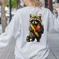 Back To School Raccoon Teachers Student Kids Women's Sweatshirt Back Print Ash Back To School Raccoon Teachers Student Kids Women's Sweatshirt Back Print Ash