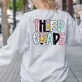 Back To School Third Grade Teacher First Day Of 3rd Grade Women's Sweatshirt Back Print Ash