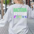 Bacteria Culture Biology Science Teacher Biologist Women's Sweatshirt Back Print Ash Bacteria Culture Biology Science Teacher Biologist Women's Sweatshirt Back Print Ash