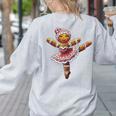 Ballet Dancer Gingerbread Christmas Dance Teacher Girl Women Women's Sweatshirt Back Print Ash Ballet Dancer Gingerbread Christmas Dance Teacher Girl Women Women's Sweatshirt Back Print Ash