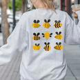 Bee Kind Positive Brave Happy Confident Humble Teacher Women's Sweatshirt Back Print Ash Bee Kind Positive Brave Happy Confident Humble Teacher Women's Sweatshirt Back Print Ash