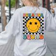 Behavior Squad Specialist Analyst Behavior Teacher Retro Women's Sweatshirt Back Print Ash