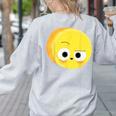 The Big Cheese Good Egg Teacher Halloween Costume Food Group Women's Sweatshirt Back Print Ash