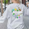 Biology Squad Science Teacher Student Biologist Women's Sweatshirt Back Print Ash