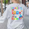 I Blasted Through 100 Days Of School 100th Day Teacher Kids Women's Sweatshirt Back Print Ash