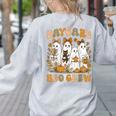 Boo Crew Daycare Teacher Matching Halloween Costume Ghost Women's Sweatshirt Back Print Ash Boo Crew Daycare Teacher Matching Halloween Costume Ghost Women's Sweatshirt Back Print Ash