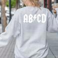 Boys Girls Teachers ABCD Rock Graphic Back To School Women's Sweatshirt Back Print Ash Boys Girls Teachers ABCD Rock Graphic Back To School Women's Sweatshirt Back Print Ash