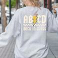 Boys Girls Teachers Rock Back To School ABCD Back In Class Women's Sweatshirt Back Print Ash