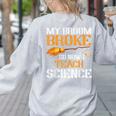My Broom Broke So Now I Teach Science Teacher Halloween Women's Sweatshirt Back Print Ash
