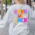 Bruh We Back Teachers First Day Back To School Teachers Women's Sweatshirt Back Print Ash Bruh We Back Teachers First Day Back To School Teachers Women's Sweatshirt Back Print Ash