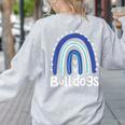 Bulldogs School Mascot Rainbow Teacher Lover Women's Sweatshirt Back Print Ash Bulldogs School Mascot Rainbow Teacher Lover Women's Sweatshirt Back Print Ash