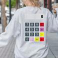 Calculator Math Teacher Halloween Costumes Women Men Adults Women's Sweatshirt Back Print Ash