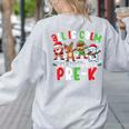 All Is Calm Just Kidding This Is Pre-K Christmas Teacher Women's Sweatshirt Back Print Ash