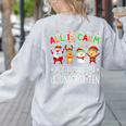 All Is Calm Xmas Kindergarten Christmas Season Teacher Women's Sweatshirt Back Print Ash All Is Calm Xmas Kindergarten Christmas Season Teacher Women's Sweatshirt Back Print Ash