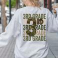 Camo Team 3rd Grade Squad Back To School Teacher Kids Boys Women's Sweatshirt Back Print Ash