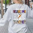You Can't Scare Me I'm A Teacher Halloween Costume Women's Sweatshirt Back Print Ash