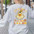 You Can't Scare Me I Teach 3rd Grade Halloween Teacher Ghost Women's Sweatshirt Back Print Ash