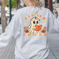 You Can't Scare Me I Teach Fifth Grade Halloween Teacher Women's Sweatshirt Back Print Ash