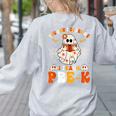You Cant Scare Me I Teach Pre-K Teacher Halloween Women's Sweatshirt Back Print Ash