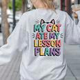 My Cat Ate My Lesson Plans Teacher Cat Humor Women's Sweatshirt Back Print Ash My Cat Ate My Lesson Plans Teacher Cat Humor Women's Sweatshirt Back Print Ash