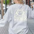Cat Chaos Coordinator For Women Mom Halloween Teacher Women's Sweatshirt Back Print Ash