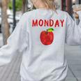 Caterpillar Friday Fruit Kindergarten Teacher Men Women Kids Women's Sweatshirt Back Print Ash Caterpillar Friday Fruit Kindergarten Teacher Men Women Kids Women's Sweatshirt Back Print Ash