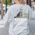 Cation Chemistry Humor Science Teacher Cat Pun Women's Sweatshirt Back Print Ash Cation Chemistry Humor Science Teacher Cat Pun Women's Sweatshirt Back Print Ash