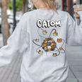 Catom Science Teacher Chemistry Lover Physics School Cat Women's Sweatshirt Back Print Ash Catom Science Teacher Chemistry Lover Physics School Cat Women's Sweatshirt Back Print Ash