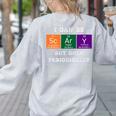 Chemisty Science Teacher Periodic Table Halloween Women's Sweatshirt Back Print Ash Chemisty Science Teacher Periodic Table Halloween Women's Sweatshirt Back Print Ash