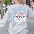 Chillin With My Snowmie Women Christmas Snowman Teacher Snow Women's Sweatshirt Back Print Ash Chillin With My Snowmie Women Christmas Snowman Teacher Snow Women's Sweatshirt Back Print Ash