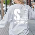 Christian Teacher S Is For Sunday School Essentials Women's Sweatshirt Back Print Ash