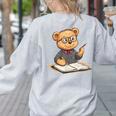 Classroom Fun With Teddy Bear Teacher Women's Sweatshirt Back Print Ash Classroom Fun With Teddy Bear Teacher Women's Sweatshirt Back Print Ash