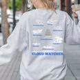 Cloud Watcher Cloud Types Science Student Teacher Cute Faces Women's Sweatshirt Back Print Ash