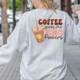 Coffee Gives Me Para Powers Parapro Teacher Squad Women's Sweatshirt Back Print Ash