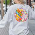 Colorful Brain Art Teacher Artist Painter Student Women's Sweatshirt Back Print Ash Colorful Brain Art Teacher Artist Painter Student Women's Sweatshirt Back Print Ash