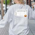Composition Notebook Costume Adult Halloween For Teacher Women's Sweatshirt Back Print Ash Composition Notebook Costume Adult Halloween For Teacher Women's Sweatshirt Back Print Ash