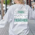 Cool Teacher Saying Teaching Student Men Women Women's Sweatshirt Back Print Ash Cool Teacher Saying Teaching Student Men Women Women's Sweatshirt Back Print Ash