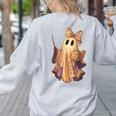 Coquette Music Note Patchwork Ghost Music Teacher Halloween Women's Sweatshirt Back Print Ash Coquette Music Note Patchwork Ghost Music Teacher Halloween Women's Sweatshirt Back Print Ash