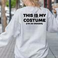 THIS IS MY COSTUME Eraser Teacher Halloween Costume Women's Sweatshirt Back Print Ash THIS IS MY COSTUME Eraser Teacher Halloween Costume Women's Sweatshirt Back Print Ash