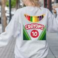 Crayon Box Fun Teacher Student Crayon Squad Halloween 2022 Women's Sweatshirt Back Print Ash Crayon Box Fun Teacher Student Crayon Squad Halloween 2022 Women's Sweatshirt Back Print Ash