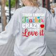 Crazy Teacher Men Women School Teachers Women's Sweatshirt Back Print Ash Crazy Teacher Men Women School Teachers Women's Sweatshirt Back Print Ash