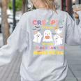 Creepin It Real With Kindergarten Monsters Halloween Teacher Women's Sweatshirt Back Print Ash Creepin It Real With Kindergarten Monsters Halloween Teacher Women's Sweatshirt Back Print Ash
