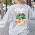 Creepin It Real Monster School Teacher Principal Halloween Women's Sweatshirt Back Print Ash Creepin It Real Monster School Teacher Principal Halloween Women's Sweatshirt Back Print Ash